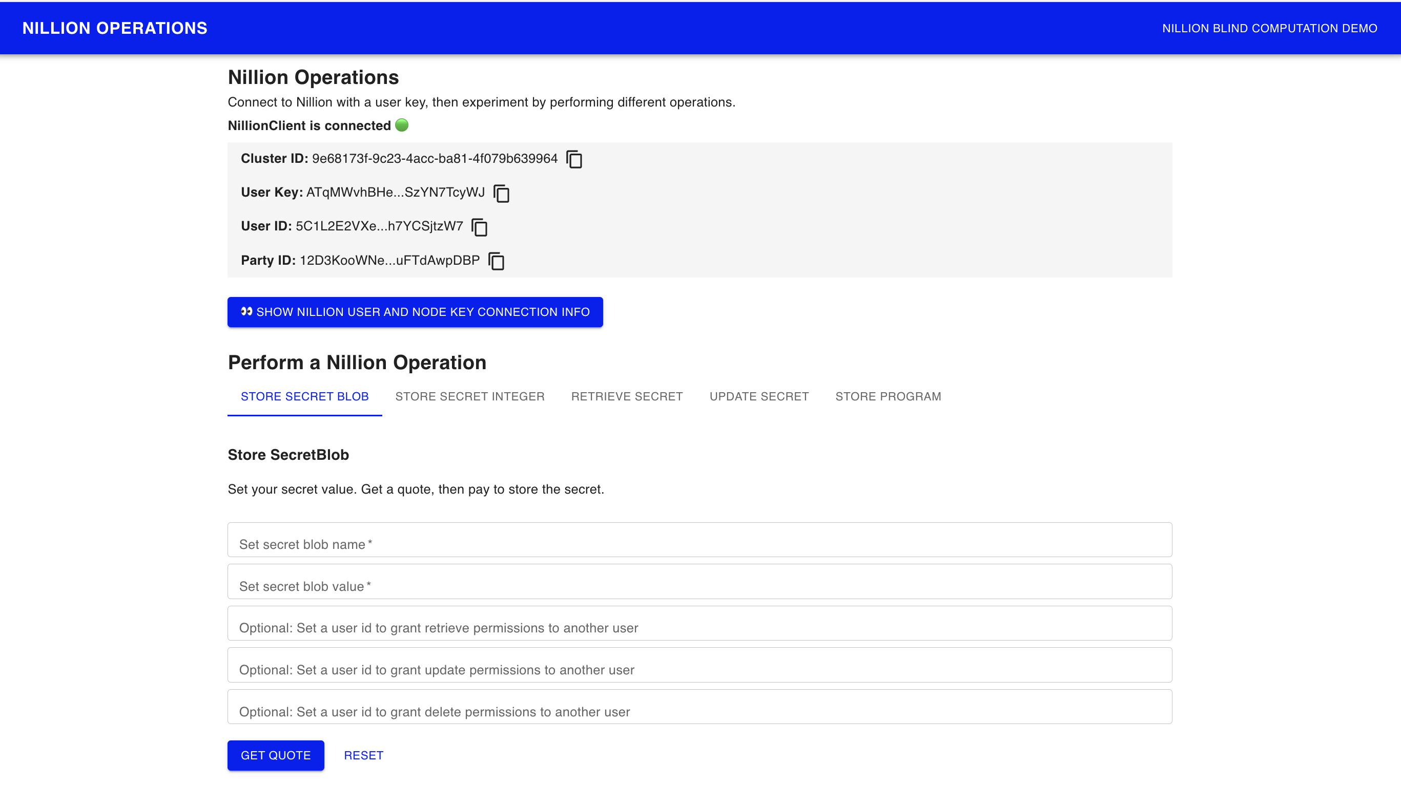 CRA nillion operations